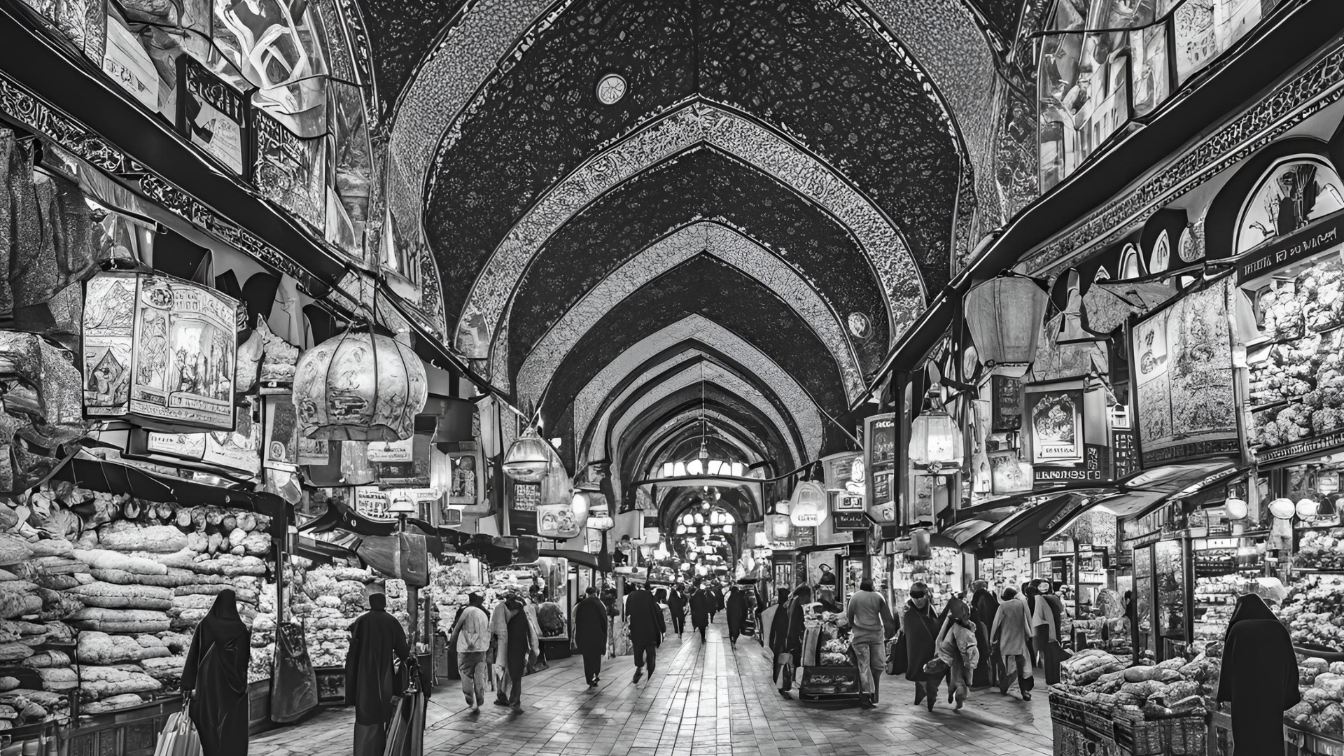 Colorful shops at Istanbul’s Grand Bazaar