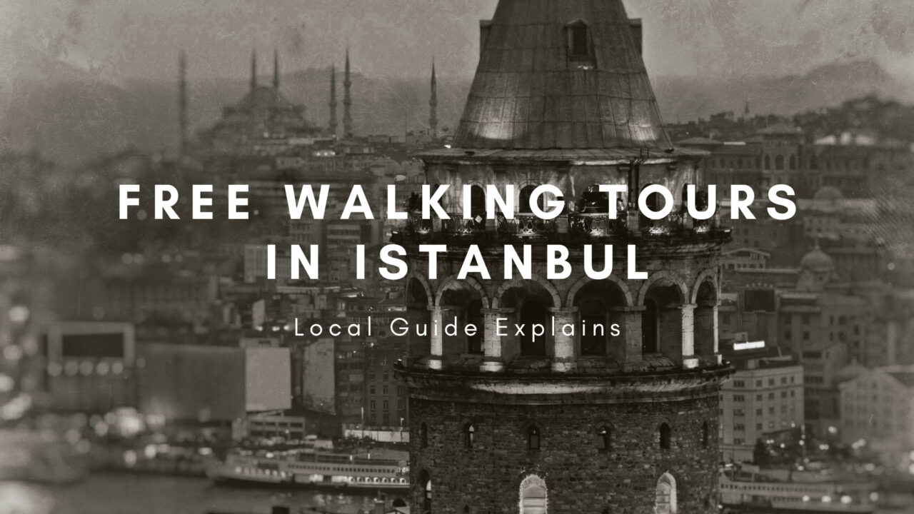 Tour participants listening to a guide share stories on Free Walking Tours in Istanbul